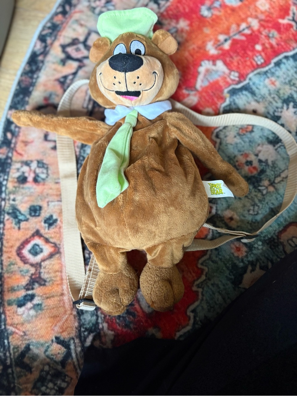 Yogi Bear Plush Backpack Hanna-Barbera Cartoon Network Brown Bear Book Bag